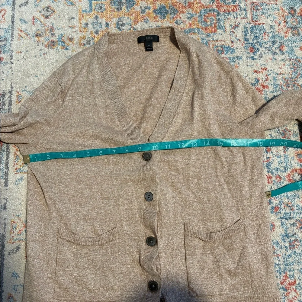 J. Crew merino wool-linen v-neck cardigan - Picture 5 of 7